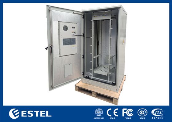 32U خارجية 19 بوصة رف مجلس الوزراء مجلس الوزراء الاتصالات مع PDU و 1500W مكيف الهواء