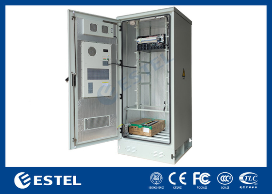 IP55 30U مجلس الوزراء الكهربائي الخارجي المتكامل مع أجهزة الاستشعار نظام المصلحات الحجرة الفولاذ المقاوم للصدأ